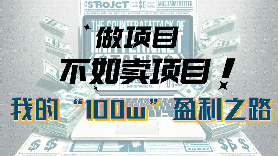为什么做项目不如卖项目？我的100W+盈利之路-枫叶微课堂