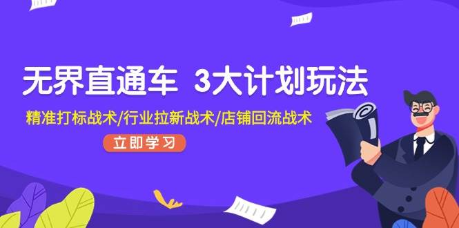 无界直通车 3大计划玩法，精准打标战术/行业拉新战术/店铺回流战术-枫叶微课堂
