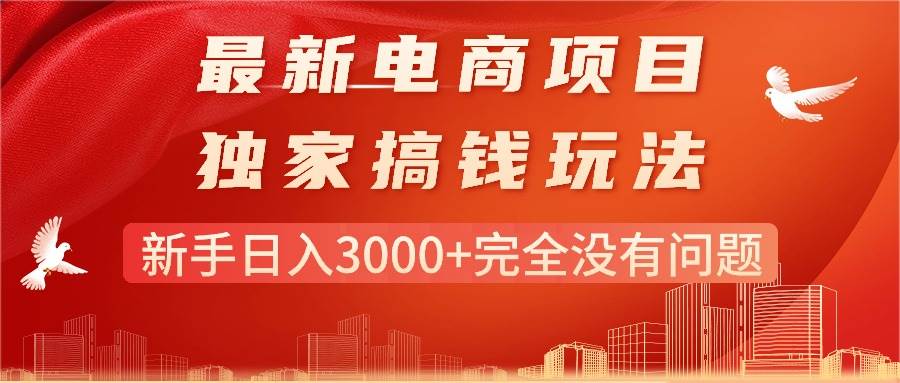 最新电商项目-搞钱玩法，新手日入3000+完全没有问题-枫叶微课堂