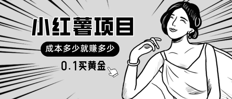 小红薯暴力项目，0.1买黄金。操作简单，日入无上限，可无限扩大。-枫叶微课堂