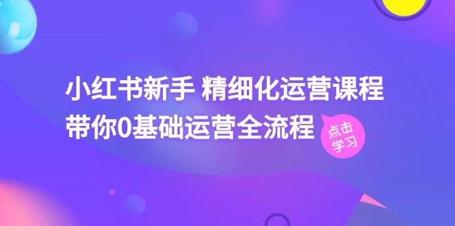 小红书新手 精细化运营课程，带你0基础运营全流程（41节视频课）-枫叶微课堂