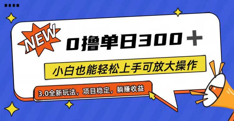 全程0撸，单日300+，小白也能轻松上手可放大操作-枫叶微课堂