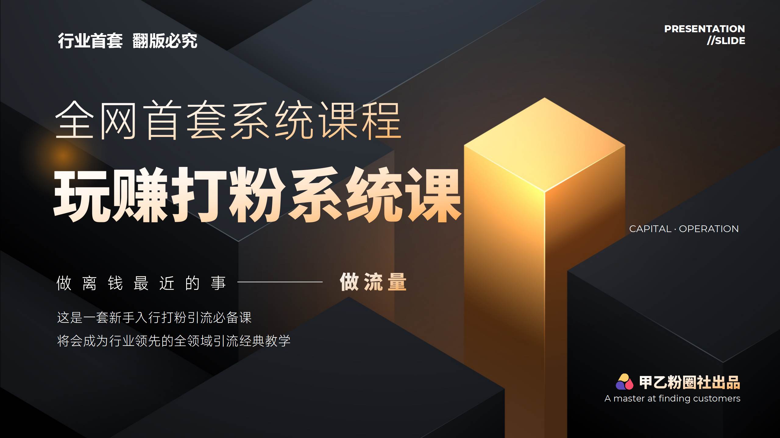 全网首套系统打粉课，日入3000+，手把手各行引流SOP团队实战教程-枫叶微课堂