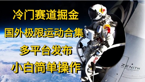 冷门赛道掘金，极限运动合集，多平台发布，小白简单操作-枫叶微课堂