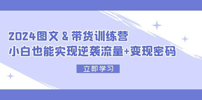 2024 图文+带货训练营，小白也能实现逆袭流量+变现密码-枫叶微课堂