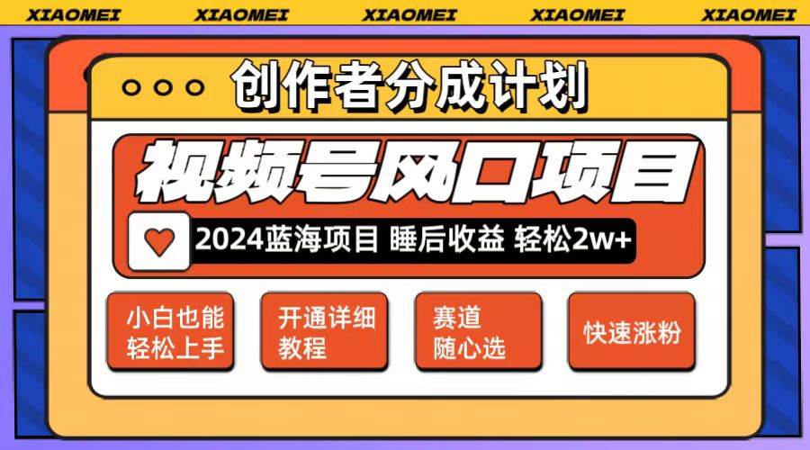 微信视频号大风口项目 轻松月入2w+ 多赛道选择，可矩阵，玩法简单轻松上手-枫叶微课堂
