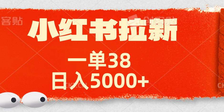 小红书拉新项目，一单38元！日入5000+【揭秘】-枫叶微课堂