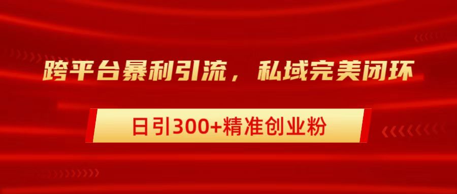 跨平台暴力引流，私域完美闭环，日引300+精准创业粉-枫叶微课堂