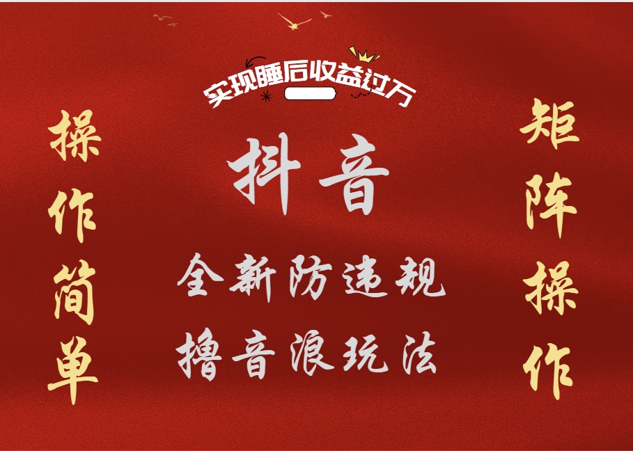 抖音无人直播防封新玩法，超简单月入四位数、五位数，实现睡后收益，可矩阵操作-枫叶微课堂