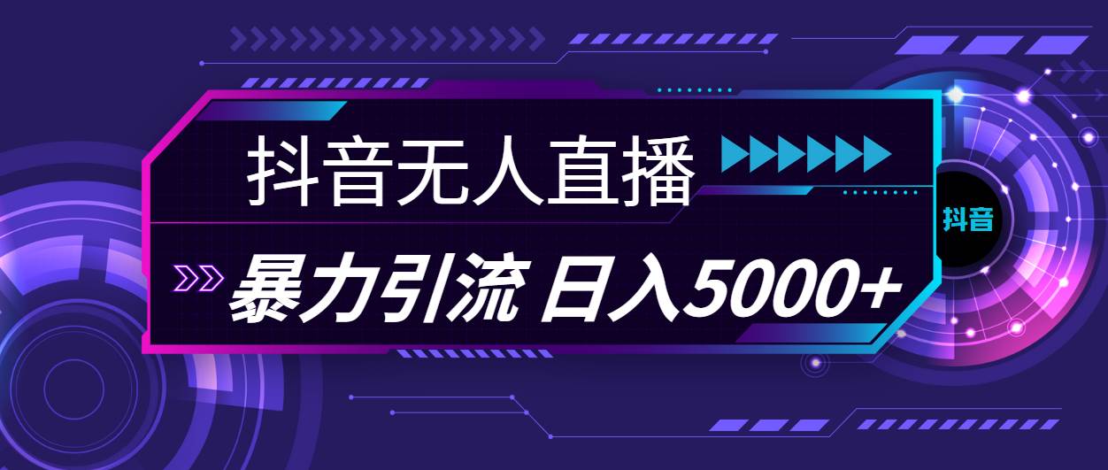 抖音无人直播，暴利引流，日入5000+-枫叶微课堂