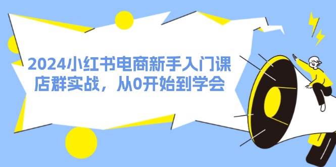 2024小红书电商新手入门课，店群实战，从0开始到学会（31节）-枫叶微课堂