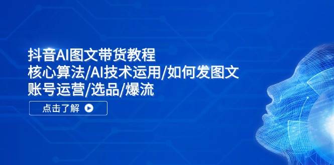 抖音AI图文带货教程：核心算法/AI技术运用/如何发图文/账号运营/选品/爆流-枫叶微课堂