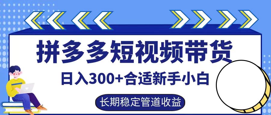 拼多多短视频带货日入300+实操落地流程-枫叶微课堂