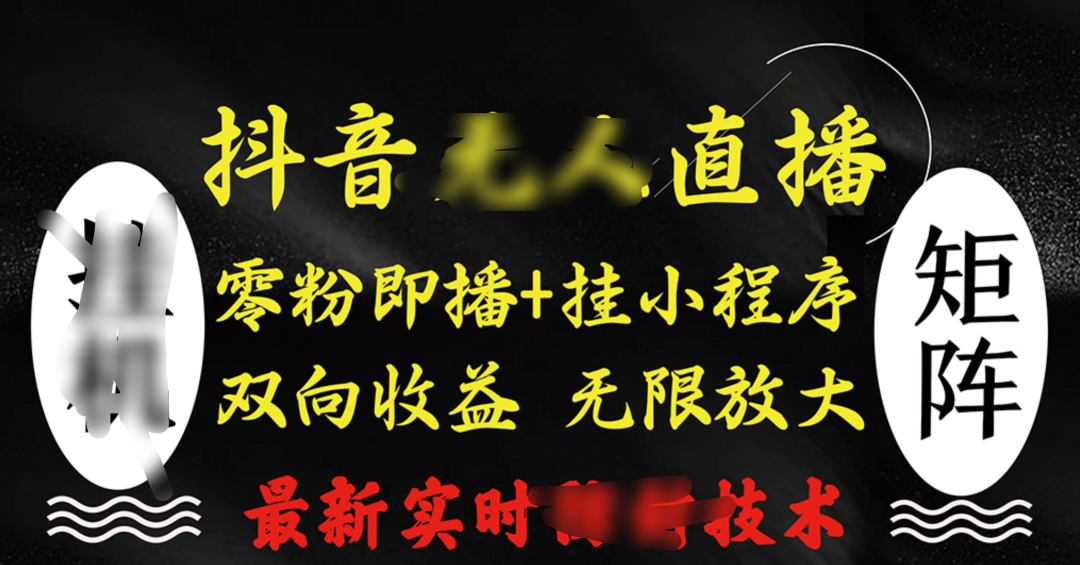 抖音无人直播最新独家玩法，小雪花+撸音浪双向收益，可矩阵放大-枫叶微课堂