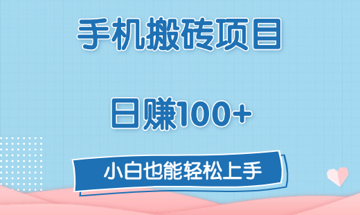 手机搬砖项目，日赚100+，小白也能轻松上手-枫叶微课堂
