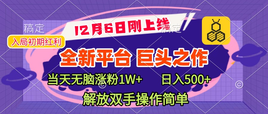 全新引流平台，巨头之作，当天无脑涨粉1W+，日入现500+，解放双手操作简单-枫叶微课堂