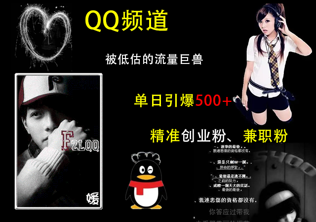 QQ频道，被低估的流量巨兽，单日引爆500+精准创业粉、兼职粉的引流秘籍-枫叶微课堂