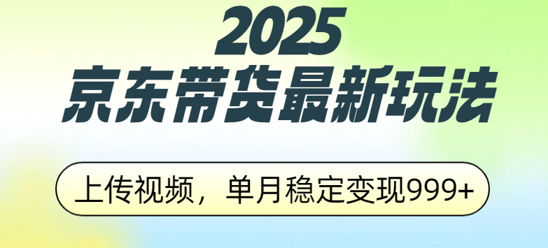 2025京东带货最新玩法，上传视频，单月稳定变现999+-枫叶微课堂