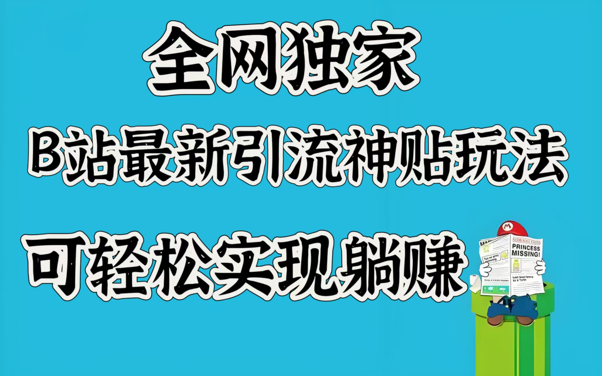 全网独家，B站最新引流神贴玩法，可轻松实现躺赚-枫叶微课堂