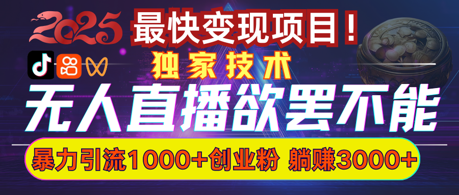 欲罢不能的无人直播引流，超暴力日引流1000+高质量精准创业粉-枫叶微课堂