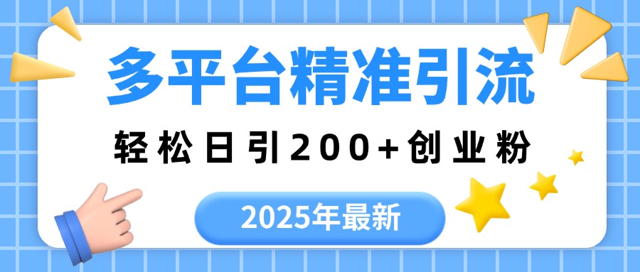2025年最新多平台精准引流，轻松日引200+-枫叶微课堂