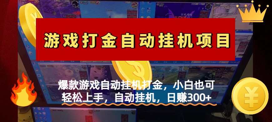 爆款游戏自动挂机打金，小白也可轻松上手，自动挂机，日赚300+-枫叶微课堂