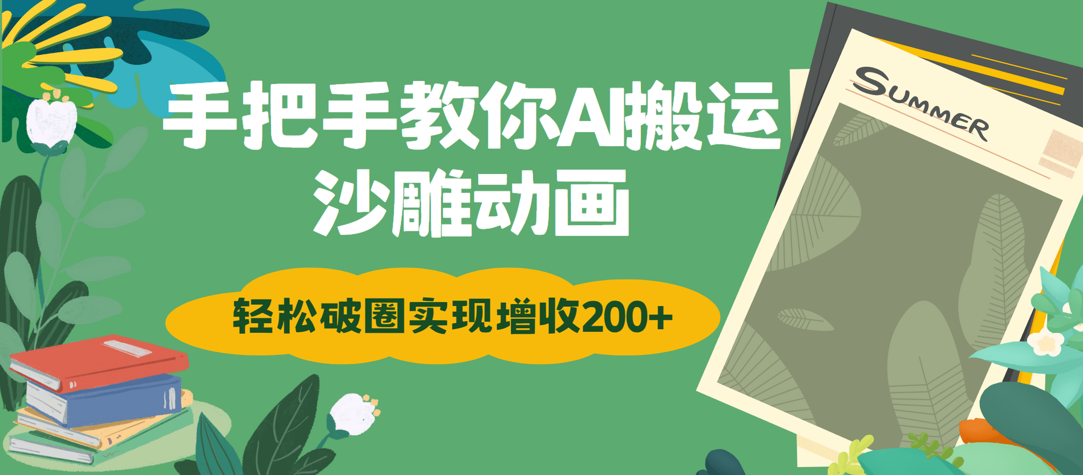 手把手教你用AI搬运沙雕动画轻松破圈实现增收200+-枫叶微课堂