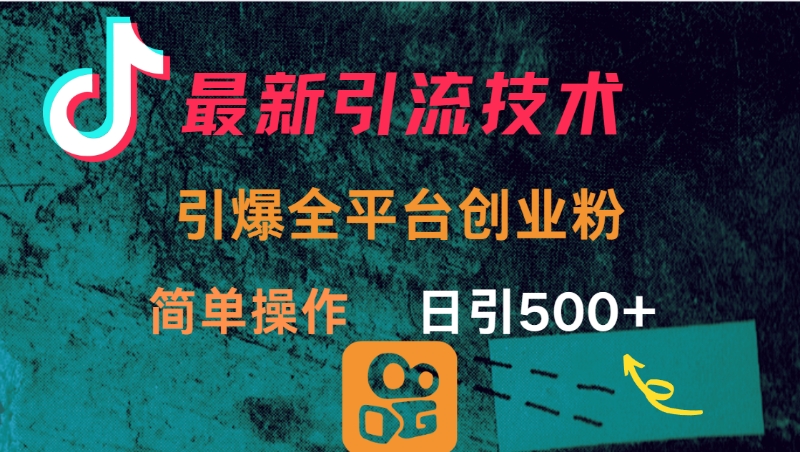 最新引流方法，引爆全平台创业粉操作简单，日引300＋-枫叶微课堂