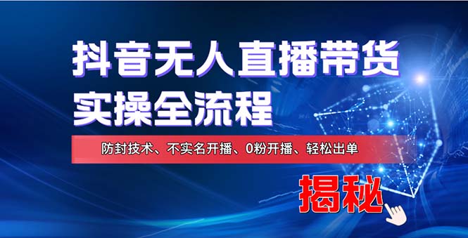 在线赚钱新途径：如何用抖音无人直播实现财务自由，全套实操流程，含…-枫叶微课堂