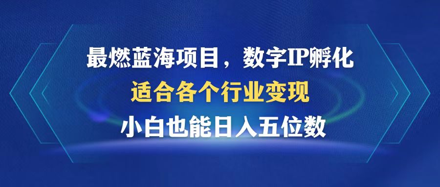 最燃蓝海项目  数字IP孵化  适合各个行业变现  小白也能日入5位数-枫叶微课堂